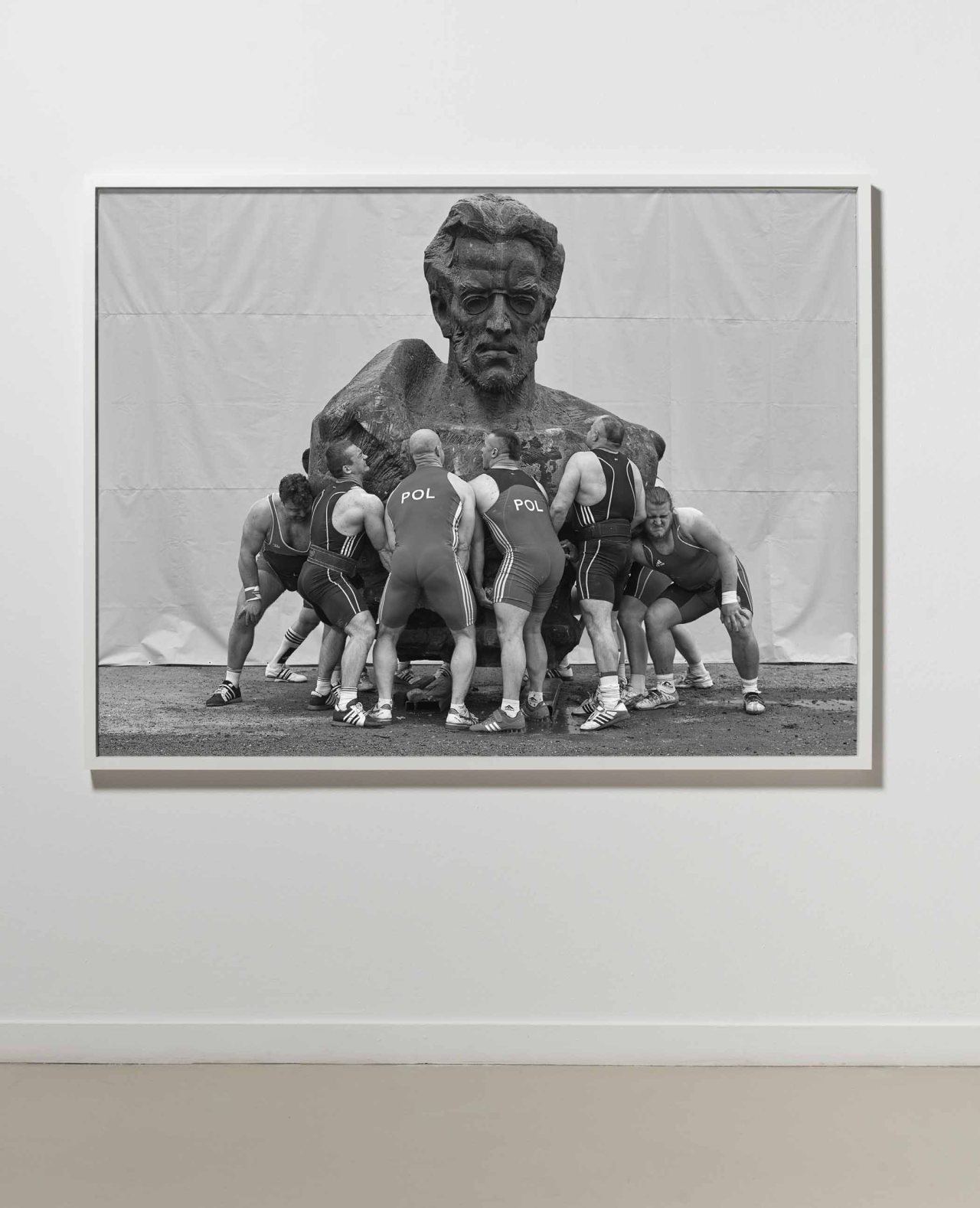 Heavy Weight History (Ludwig Warynski)  | 2013 | B:W Photograph | Installation view, Ujazdowski Castle, Warsaw